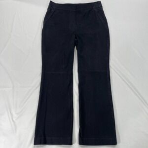 Spanx On The Go Kick Flare Pants Womens Small Black Pull On Crop Stretch 20367R
